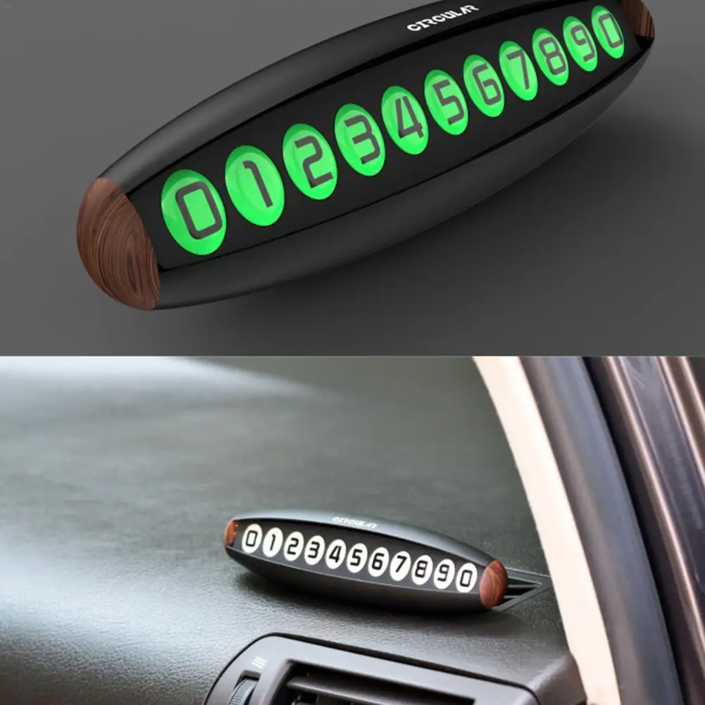 

Noctilucent Moving Car Phone Number Card Innovative Car Moving Card Hidden Temporary Parking Card Plate