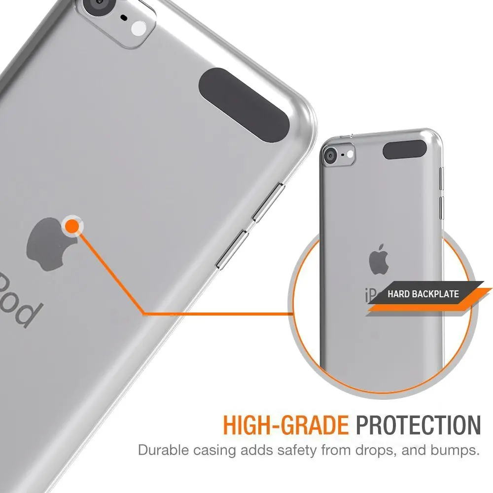 Прозрачный чехол для iPod Touch 6G и 5G мягкий силиконовый гелевый Чехол 5G|Бамперы| |