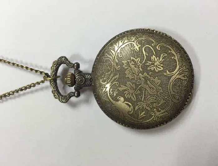 Timezone#402 ретро унисекс Античная цепь AU карта ожерелье кулон карманные часы подарок