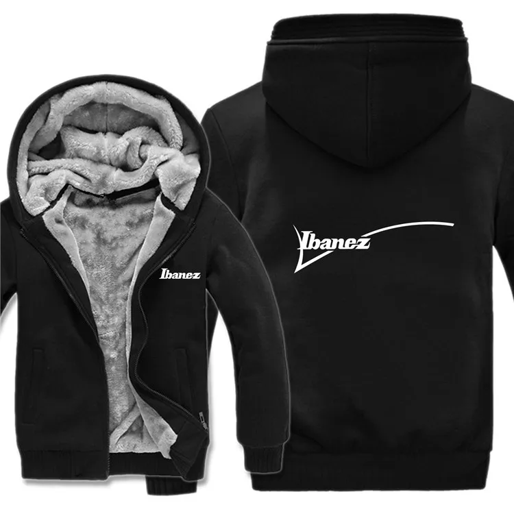 Гитарный бренд Ibanez толстовки мужские пальто на молнии флисовые утепленные музыкальные фанаты хип хоп Ibanez толстовка одежда для мужчин