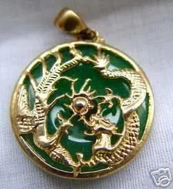 Green Jade Pendant Dragon &amp Phoenix Necklace | Украшения и аксессуары