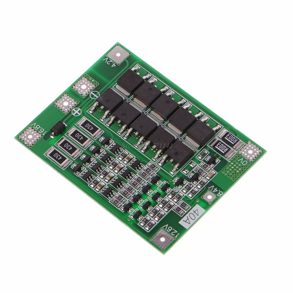 4S 40A 14.8V 16.8V Li-ion Lithium 18650 Battery BMS PCB Protection Board Balance 4S 40A 14.8V 16.8V Li-ion Lithium 18650 Battery BMS PCB Protection Board Balance