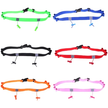

Elastic Waist Belt Running Race Number Belt Waist Pack Bib Holder For Triathlon Marathon Cycling Motor With 6 Gel Loops