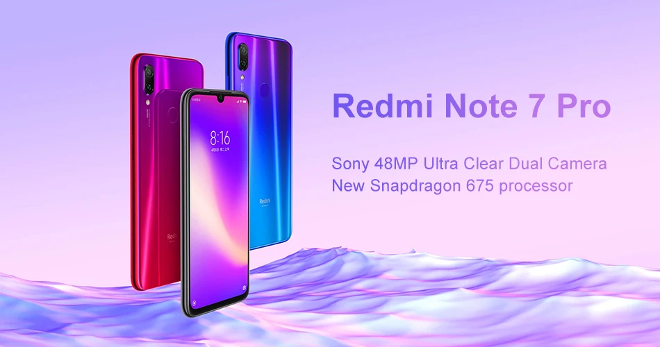 Xiaomi Redmi Note 7 Pro, 6 ГБ ОЗУ, 128 Гб ПЗУ, Note7 Pro, Смартфон Snapdragon 675, четыре ядра, 6,3 дюймов, 48 МП, две камеры, 4000 мАч