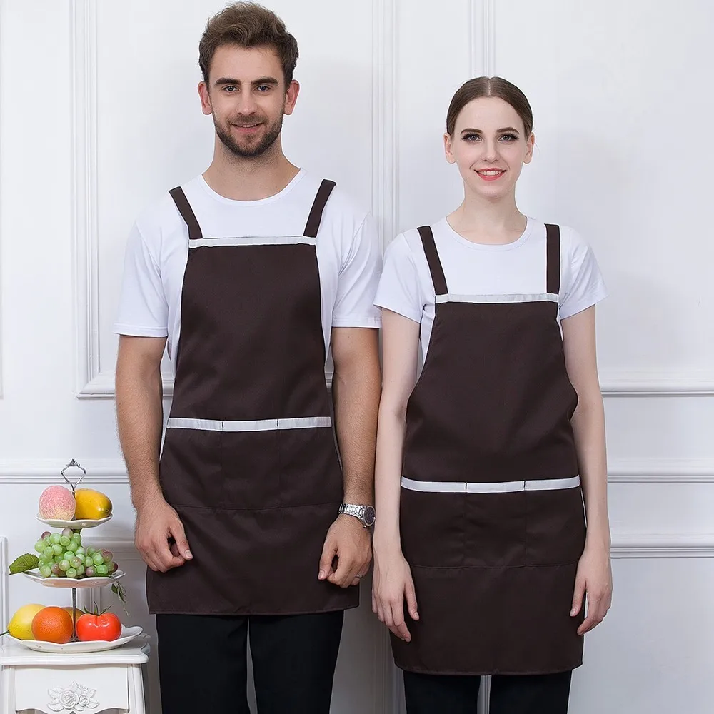 

Women Men Adjustable Halter Neck Apron Catering Restaurant Food Service Cafe Bakery BBQ Home Cooking Kitchen Work Aprons