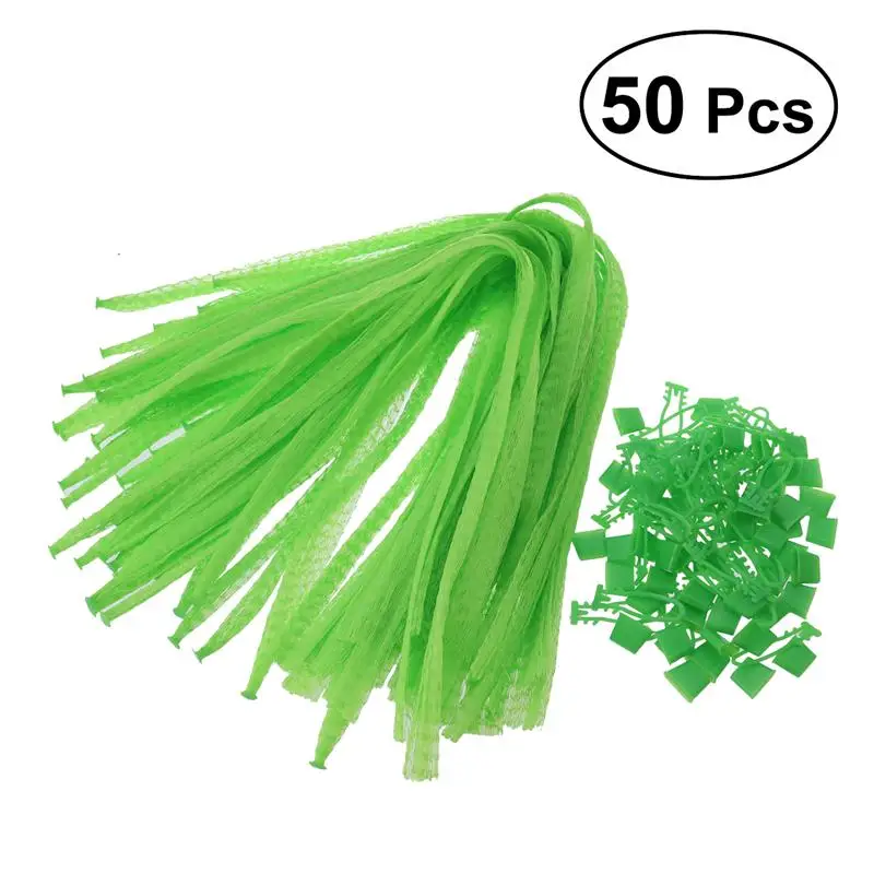 

50 PCS Mesh Produce Bags Plastic Fruit Seafood Container Holder 60CM