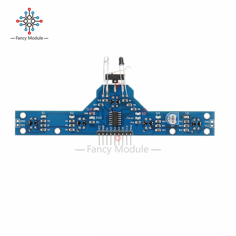 5 канала отслеживания Сенсор Модуль ИК инфракрасный детектор отслеживание линии обходом препятствий Сенсор модуль для салона автомобиля Робот