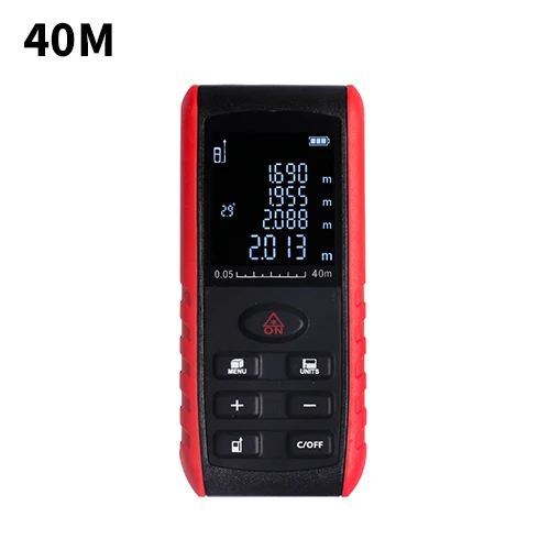 

40/60/ 80/100M Handheld laser Distance Meter Range Finder Area Volume Measure Angle Indication High precision Laser rangefinder