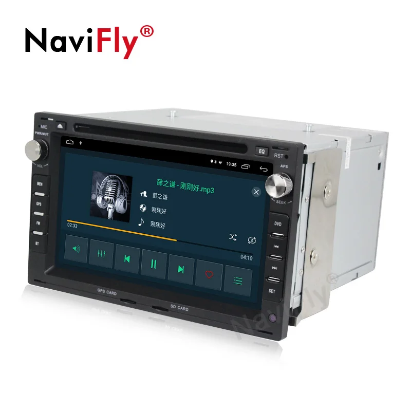 Flash Deal NaviFly 2 Din 2G+32G Android 9.1 Quad core Car Stereo Multimedia DVD Player GPS for Volkswagen Jetta Golf IV Passat B5 Polo 4