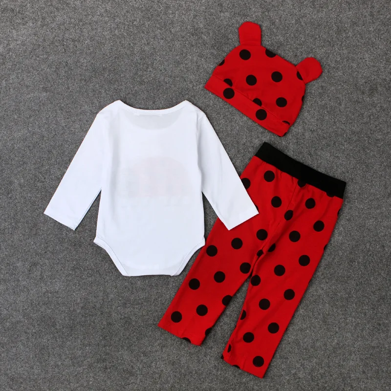 2016 mameluco infantil bebé Niños Niñas mono recién nacido bebe ropa de bebé cute Ladybug mameluco bebé orangután trajes