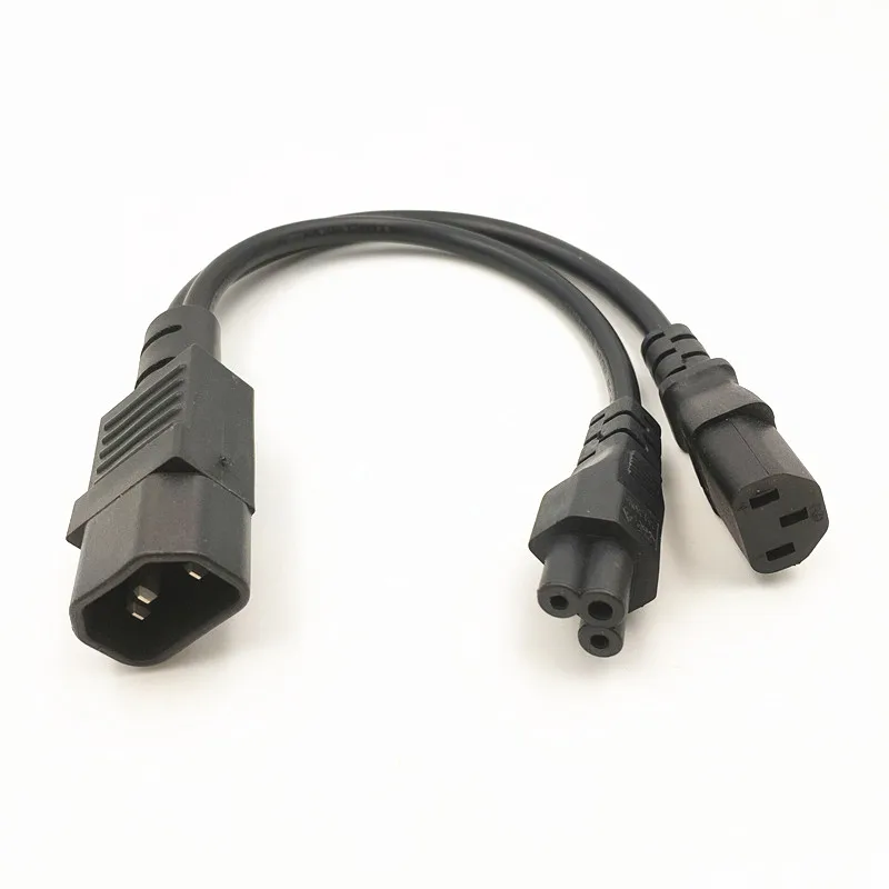 Y Type Splitter Power Cord  Iec320 C14 Plug 3 Prong Male