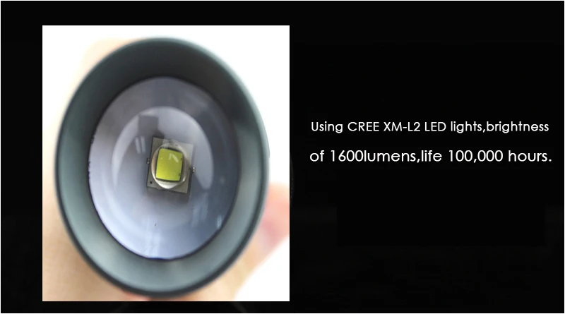 Trustfire Z5 фонарик 5-Режим 1600 лампа Люмен CREE XM-L2 Светодиодный Фонари с изменяемым углом освещения напольный светильник факел(2x18650