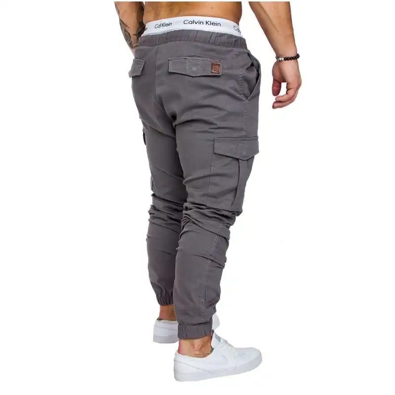 mens cargo pants with ankle ties