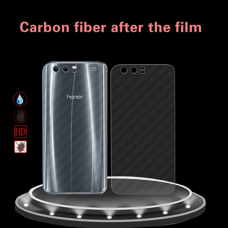 Мягкий чехол из углеродного волокна для Huawei Honor 9 прозрачная защитная пленка на