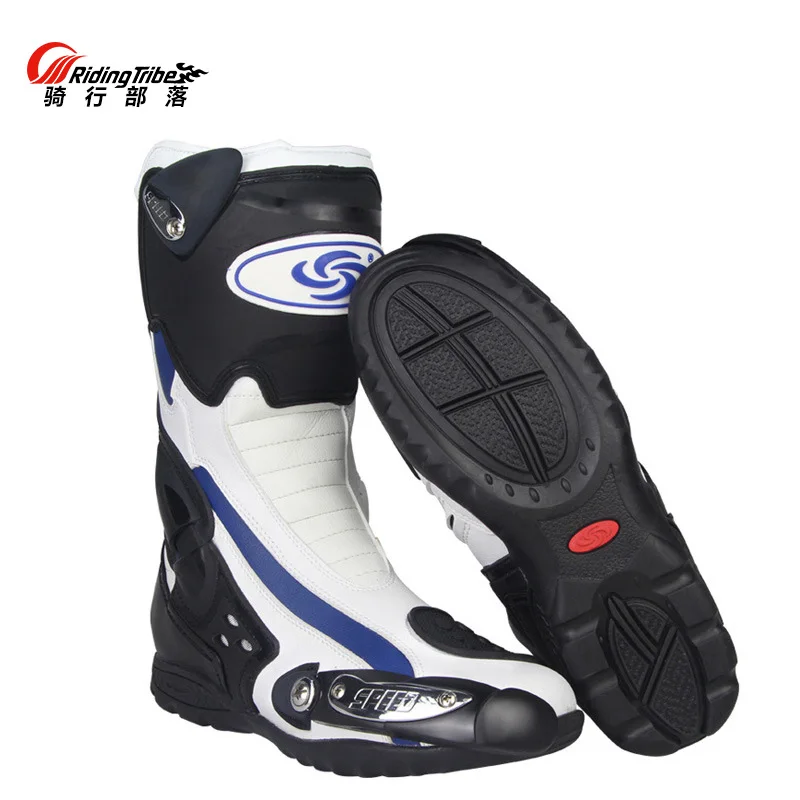 Botas de Moto de carreras de cuero de microfibra resistentes al desgaste para Motocross