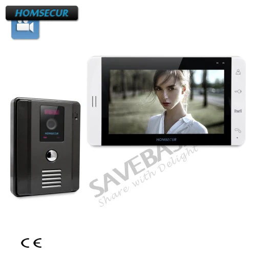 

HOMSECUR 7" Wired Video Door Entry Phone Call System with Russian Delivery 1V1 TM703R-W+TC011-B