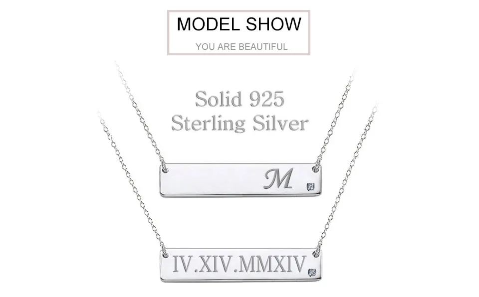 silver bar necklace for women NUJ009-1 (6)