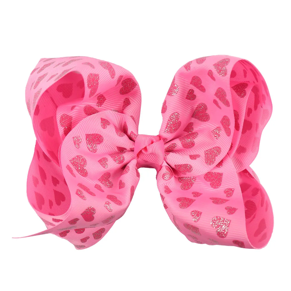 Ncmama аксессуары для волос банты на голову девочек Grosgrain Riibon Hairbows 7 дюймов Большой День Святого Валентина Детские Заколки головные уборы