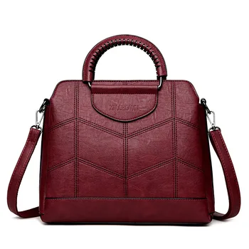 

Famous Brand Woman Bags 2018 Soft Women Leather Handbags Patchwork Shoulder Crossbody Bags for Women bolsas feminina