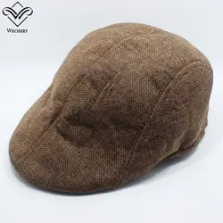 Wechery кепки для мужчин берет шляпа Твердые Хлопок Теплые шапки мода Детектив кепки s газетчик шапки Boina винтаж зима капот