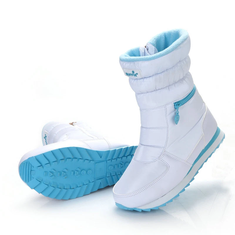 Ceny Kobiety śniegowe buty 2019 platforma grube pluszowe zimowe buty na zamek błyskawiczny wodoodporne antypoślizgowe damskie zimowe buty botas de mujer