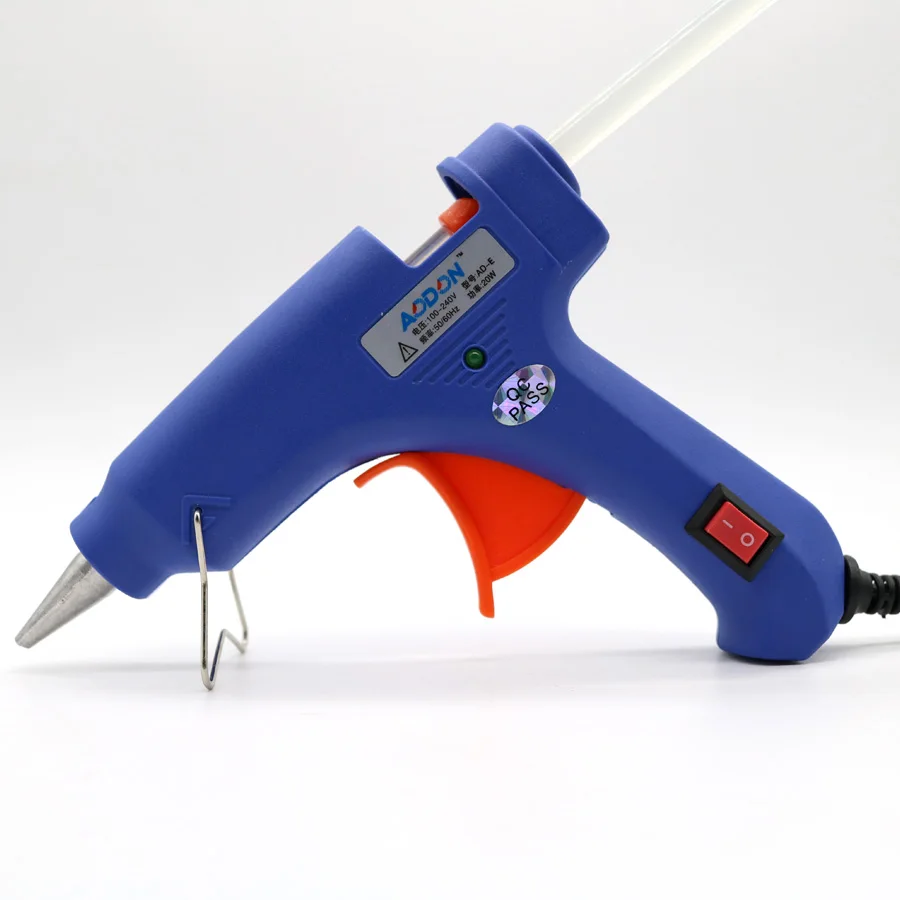 

20W glue gun Art Craft Repair Tool 20W Electric Heating +5pcs 7mm*190mm glue stick 110v-220v hot melt gun