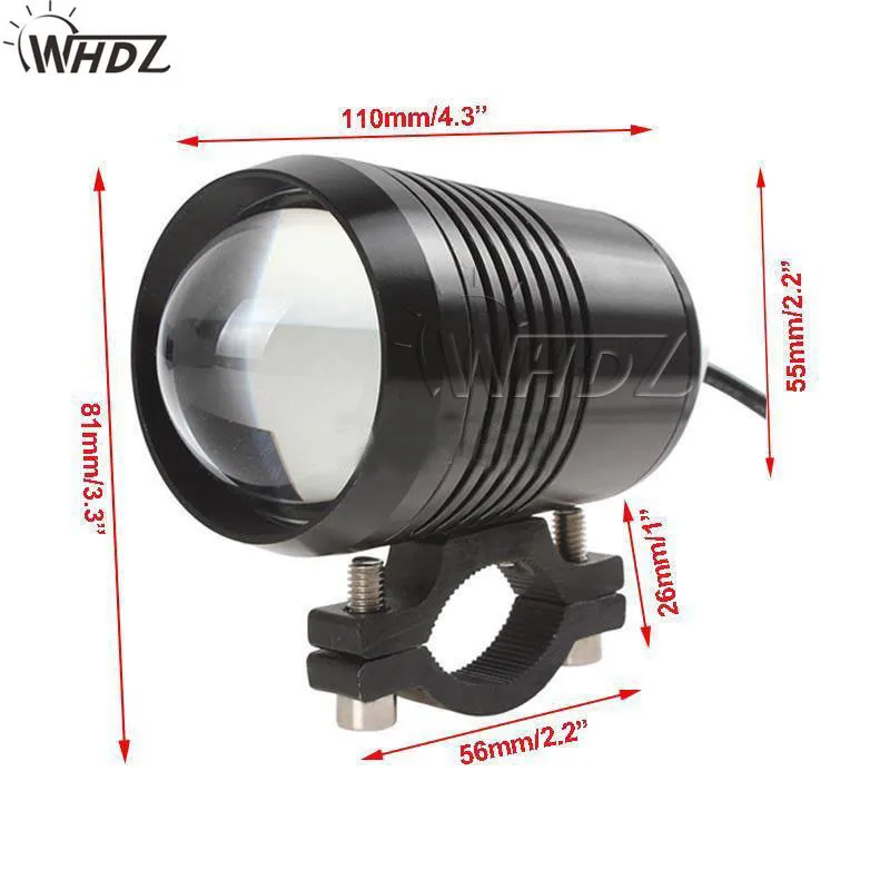 12v 30w U2 Led Motorcycle Fog Spot Light Upper Low Beam Flash Head Lamp Waterproof Working Bulb (2)