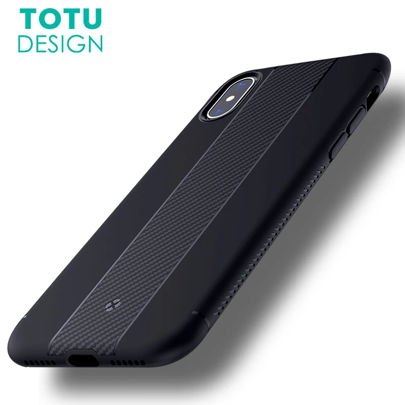 

TOTU Carbon Fiber Case For iPhone X Fundas Capinha Shockproof Soft TPU Rubber Silicone Back Shell Case Cover For iPhone X Cqoue