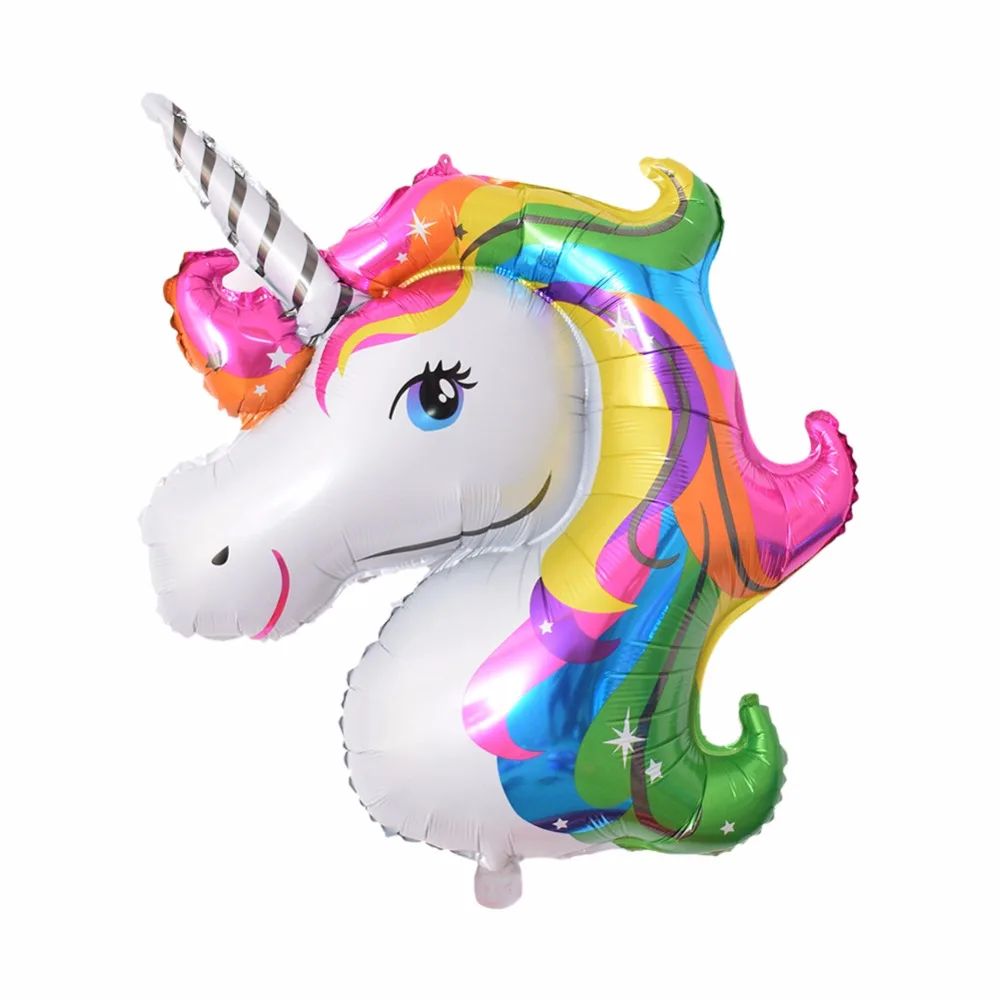 

Supershape Rainbow Animal Head Foil Balloon for Childrens Birthday Party Decor Playing Toy