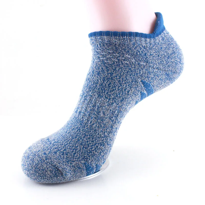 Высокое качество, хлопковые короткие носки, мужские быстросохнущие спортивные носки, для отдыха, компрессионные, профессиональные, дышащие, короткие, Meia, 5 цветов - Цвет: blue