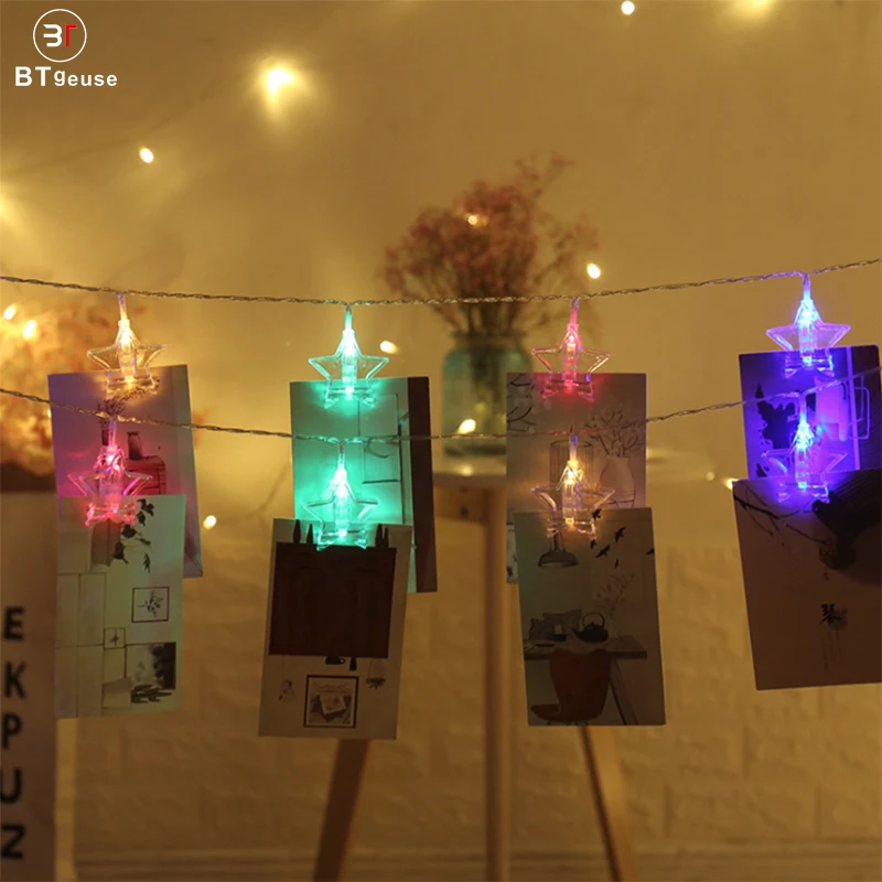 BTgeuse 2M 3M 4M LED Photo Card Clip Star Fairy String Lights Battery Powered for Christmas Anniversary and Valentine's Day BTgeuse 2M 3M 4M LED Photo Card Clip Star Fairy String Lights Battery Powered for Christmas Anniversary and Valentine's Day