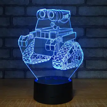 

Bomb Dismantling Robot 3D 7 Color Lamp Visual Led Night Lights For Kids Touch Usb Table Lampara Lampe