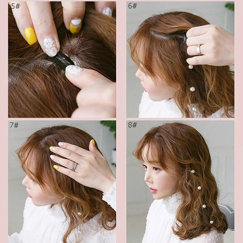 

1Pcs Women Invisible Hairpins Side Clips Tiara Adult Summer Beaded Hairpin Hair Comb BB Clip Girl Hair Accessories Headwear