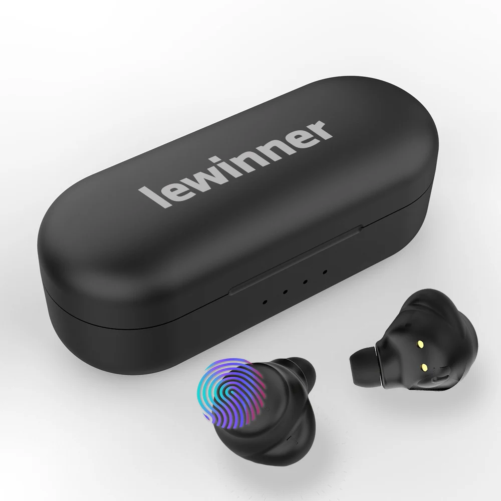 Lewinner A5, Bluetooth 5,0, беспроводные наушники, TWS, спортивные наушники, гарнитура, наушники для телефона - Цвет: Черный