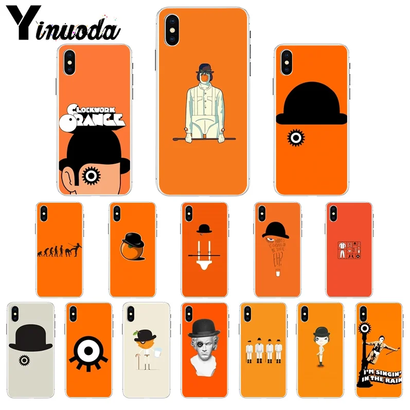 

Yinuoda A Clockwork Orange Fashion TPU Soft Silicone Transparent Phone Case for Apple iPhone 7 6 6S Plus X XS MAX 5 5S SE XR 8