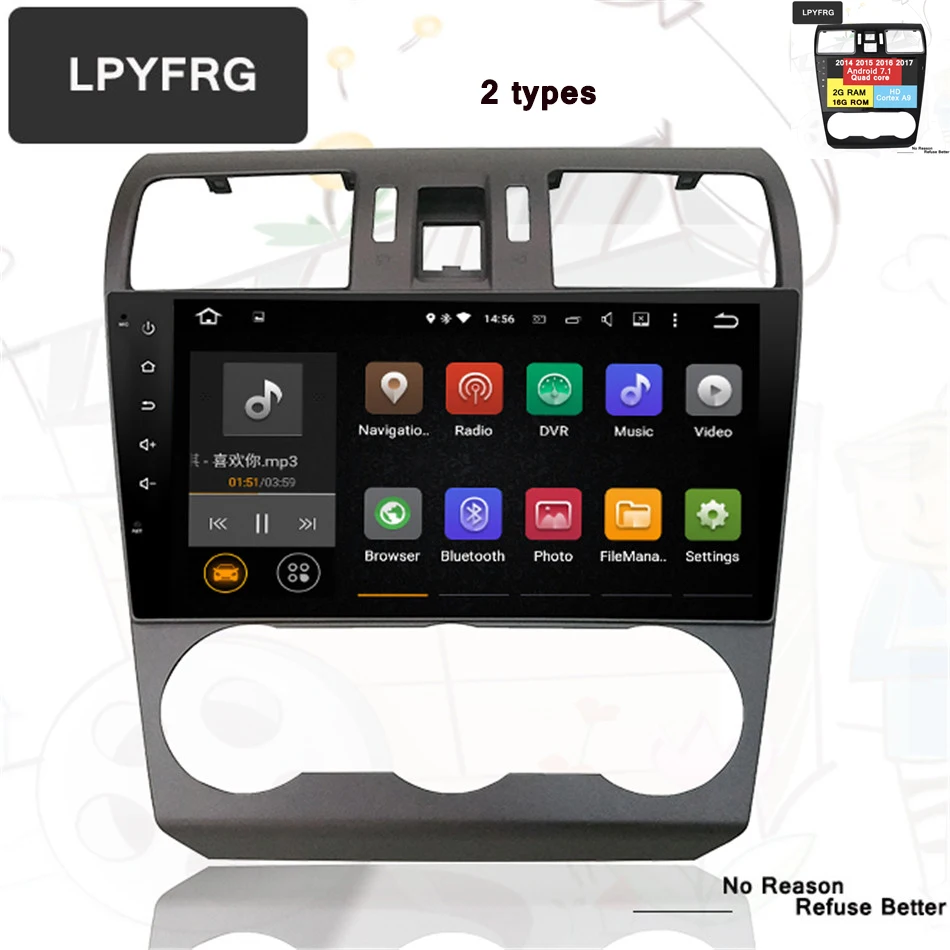 Cheap Octa Core Android 9.0 Car Radio Player DVD For Subaru WRX Forester 2013 2014 2015 2016 - 2019 GPS Navigation 64G ROM Head units 2