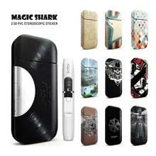 Волшебная Акула зонтик медведь виниловые пластинки Череп ПВХ наклейка чехол для IQOS 2,4 Plus Flim электронная сигарета