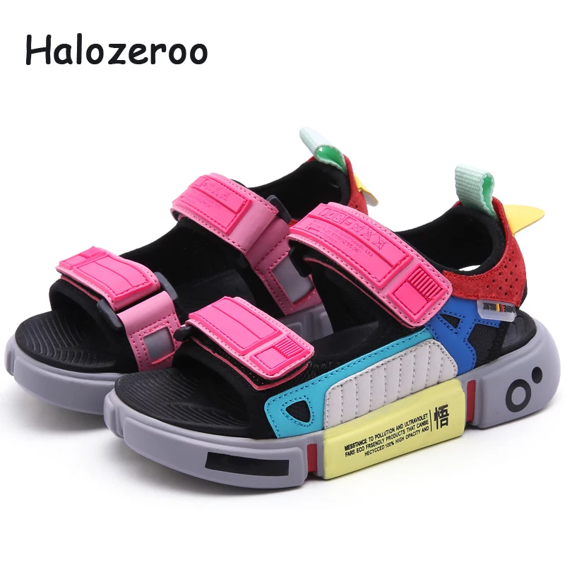 

Summer 2019 Kids Beach Sandals Baby Girls Casual Sandals Boys Genuine Leather Shoes Children Sport Sandals Toddler Brand Flats