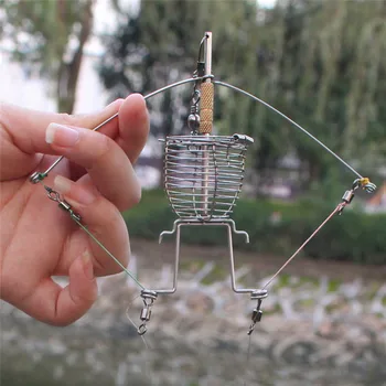 

Automatic Fishing Feeder Automatic Nesting Device Tackle Multi Functional Launcher Trap Spring Cage Hook precise triggering