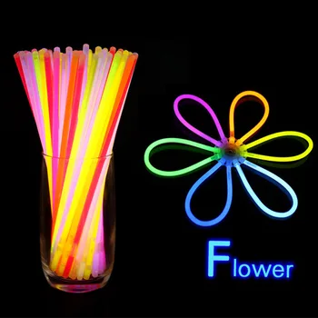 

100pcs 8inch Mix Color Glow Stick Safe Light Stick Necklace Bracelets Fluorescent for Event Festive Party Supplies Concert Decor