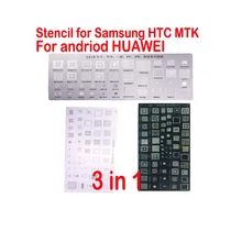 3pcs Directly Heated BGA Stencils for MTK Samsung HTC Huawei Android BGA Reballing Stencils Kit