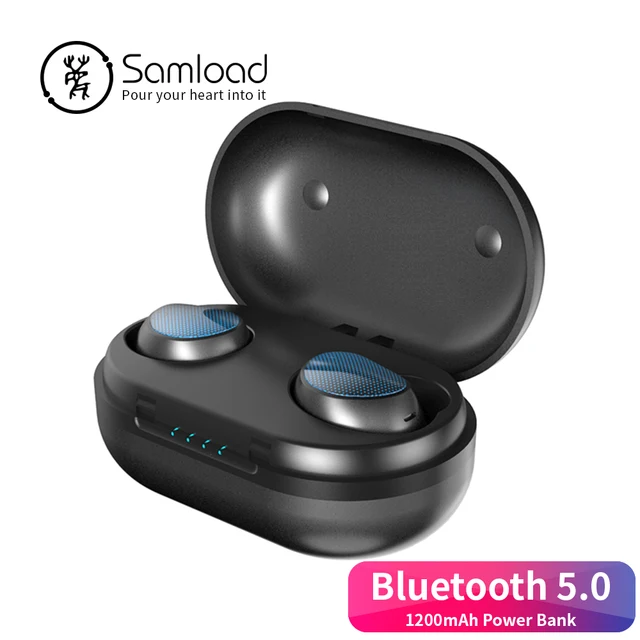 Samload Mini Earphone Port Cordless Wireless Earbud Stereo in ear Bluetooth 5.0 Waterproof headphones For Apple iPhone 7 X Sony