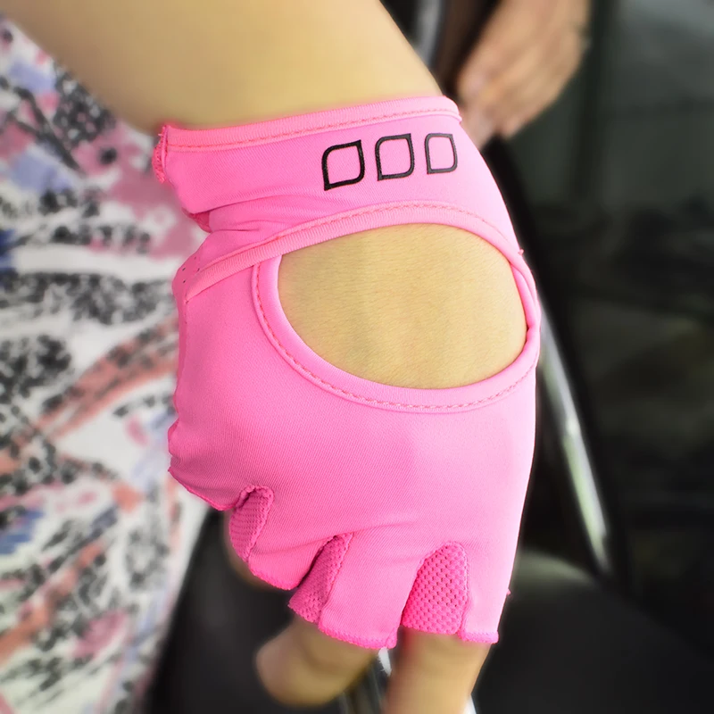 Gym Body Building Training Fitness Gloves Sports Weight Lifting Exercise Slip-Resistant Gloves For Women Yoga Gloves Pink Color