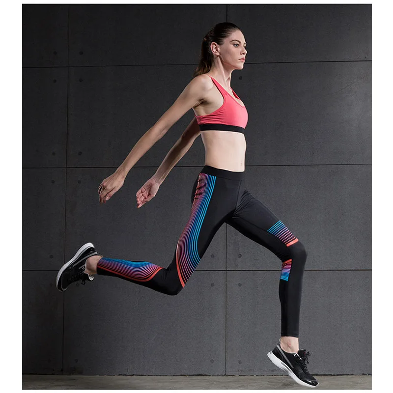 Горячие для женщин спортивные компрессионные штаны для йоги колготки для новорождённых быстросохнущая эластичные фитнес Беговые брюки для фитнеса Баскетбол Леггинс