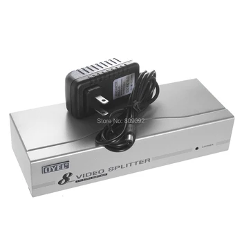 

8 Port VGA Video Splitter Box 1 In 8 Out Distributor 8 Monitors Display Same Image 1920x1440 with power 1X8 VGA Splitter