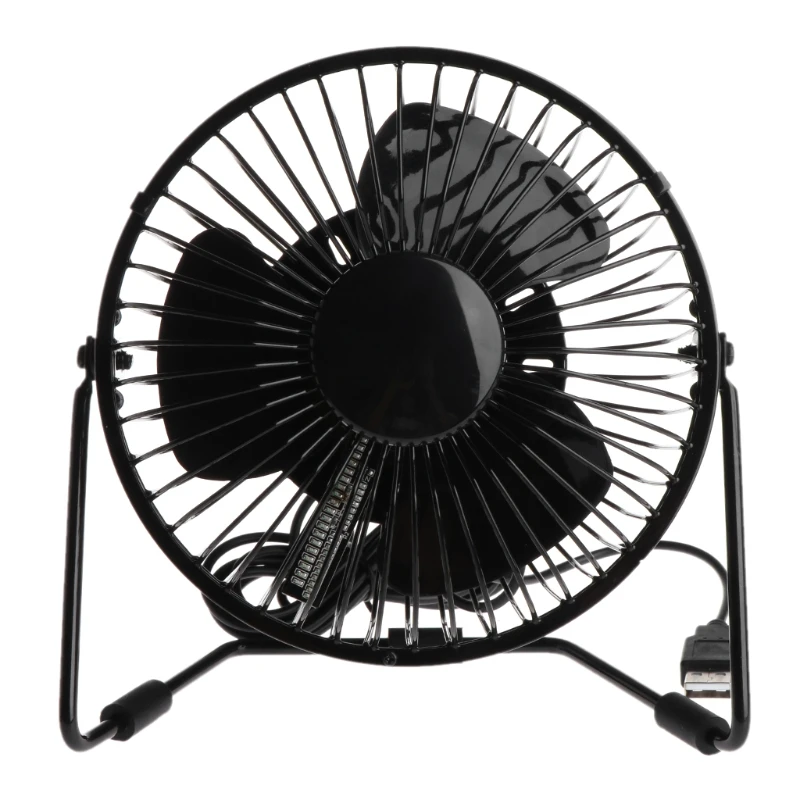 

OOTDTY Desktop USB Fan Real Time Temperature Message LED Light Cooling Fan to For PC Notebook Power Bank