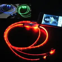 HANGRUI Luminous Glowing Earphone LED Night Light In ear earphones Flat Earbuds Glow in the Dark Headset For iphone mobile phone