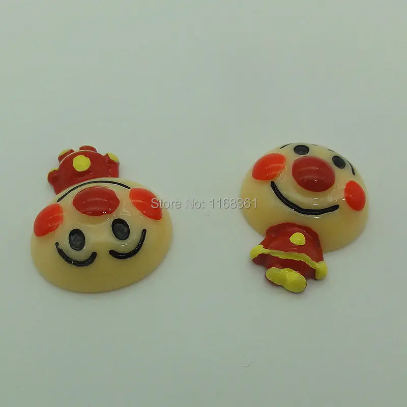 1pcs/lot resin flat back Halloween smile super bread 23mm Cabochons Scrapbooking Hair Bow DIY Christmas decration C110-9