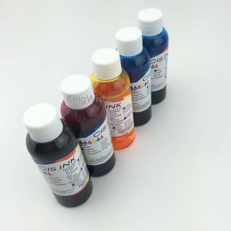 

High Quality Printer 100ML x 5PCS T1261 T1261 T1262 T1263 T1264 Edible Ink For Epson Workforce 520 Printer