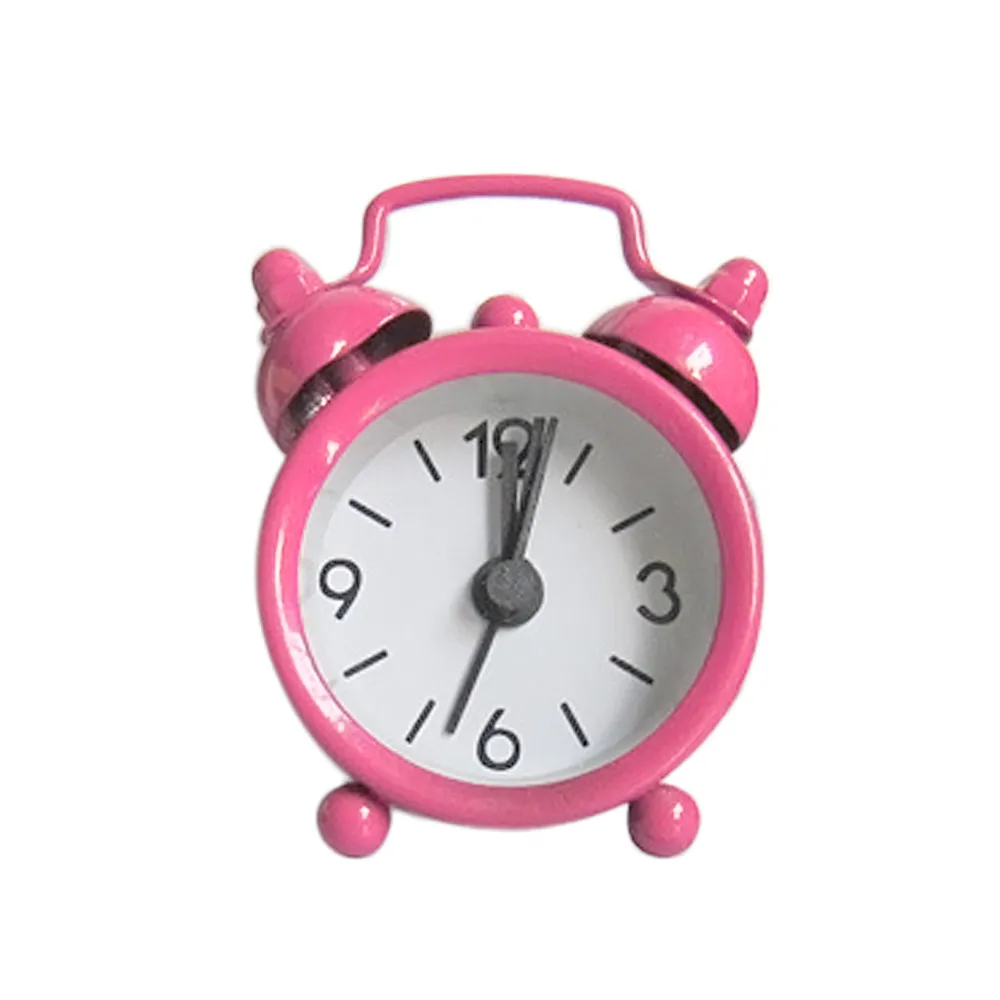 Креативный милый мини металлический маленький будильник Reveil проекция Heure Reloj Mesa цифровой электронный маленький будильник Digitale Klok - Цвет: Pink
